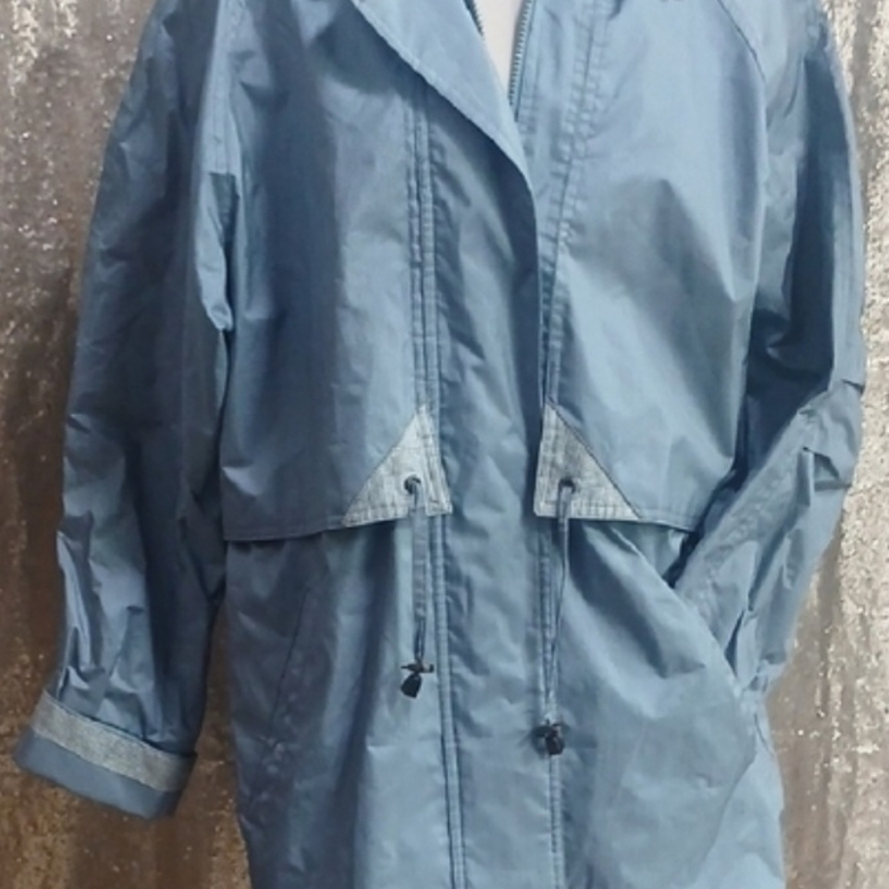 Women's First Street All Weather Water Proof Blue Light Weight Traveler Jacket L - Picture 14 of 15